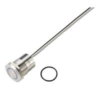 Tru Components Bouton tactile en acier inoxydable 19 mm non/éclairé, Bouton + interrupteur, Vert