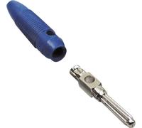 TRU COMPONENTS Fiche banane mâle, droit Ø de la broche: 4 mm bleu 100 pc(s)