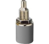 TRU COMPONENTS Fiche femelle de laboratoire embase femelle, verticale Ø de la broche: 4 mm gris