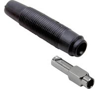 TRU COMPONENTS Fiche femelle de laboratoire femelle, droit Ø de la broche: 4 mm noir