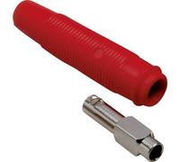 TRU COMPONENTS Fiche femelle de laboratoire femelle, droit Ø de la broche: 4 mm rouge