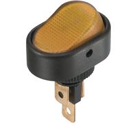 TRU COMPONENTS Interrupteur à bascule TC-R13-133B3 12 V/DC 30 A 1 x Off/On à accrochage 1 pc(s) jaune