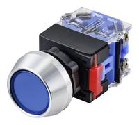 Tru Components LAS0-L-11/B Bouton-poussoir 250 V 5 A 1 x arrêt/(marche) IP40 à impulsion 1 pc., Bouton + interrupteur
