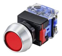 Tru Components LAS0-L-11/R Bouton-poussoir 250 V 5 A 1 x arrêt/(marche) IP40 à impulsion 1 pc., Bouton + interrupteur