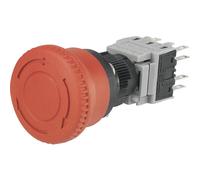 TRU Components – Arrêt d'urgence encastré LAS1-BY-33TSB – 3 NF (R), 3 NO (T) – Rouge