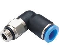 TRU COMPONENTS Raccord coudé GPL6-G02 Ø de tuyau: 6 mm Taille du filetage: G1/4\