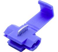 TRU COMPONENTS T1904C037 Raccord de dérivation flexible: 0.75-2.50 mm² rigide: 0.75-2.50 mm² Nombre de pôles: 2 10 pc(s) bleu