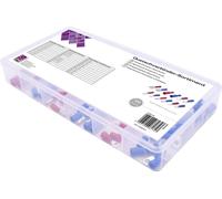 TRU COMPONENTS T1904C071 Assortiment de cosses à sertir 0.50 mm² 2.50 mm² rouge, bleu 120 parties