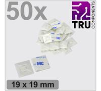 TRU COMPONENTS T24CA067 Embase de fixation autocollant, vissable TC-12888540 4 voies blanc 50 pc(s)