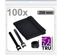 TRU COMPONENTS T24CA097 Collier de serrage auto-agrippant pour grouper partie velours et partie agrippante (L x l) 250 mm x 12 mm