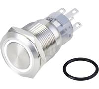 TRU COMPONENTS TC-10090940 LAS1-AGQ-11E/W/24V/S Bouton-poussoir antivandalisme 250 V/AC 3 A 1 x On/(On) à rappel blanc IP65 1 pc(s)