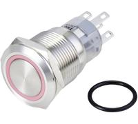 Tru Components Bouton-poussoir série LAS1-AGQ-11ZE, Bouton + interrupteur, Argent