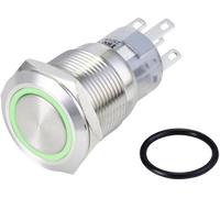TRU COMPONENTS TC-10090948 LAS1-AGQ-11ZE/G/24V/S Bouton-poussoir antivandalisme 250 V/AC 3 A 1 x On/On à accrochage vert IP65 1 pc(s)