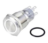 TRU COMPONENTS TC-10090956 LAS1-AGQ-11ZE/W/24V/S Bouton-poussoir antivandalisme 250 V/AC 3 A 1 x On/On à accrochage blanc IP65 1 pc(s)