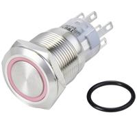 TRU COMPONENTS TC-10090960 LAS1-AGQ-22E/R/24V/S Bouton-poussoir antivandalisme 250 V/AC 3 A 2 x On/(On) à rappel rouge IP65