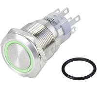 TRU COMPONENTS TC-10090964 LAS1-AGQ-22E/G/24V/S Bouton-poussoir antivandalisme 250 V/AC 3 A 2 x On/(On) à rappel vert IP65 1 pc(s)