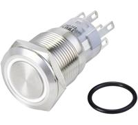 TRU COMPONENTS TC-10090988 LAS1-AGQ-22ZE/W/24V/S Bouton-poussoir antivandalisme 250 V/AC 3 A 2 x On/On à accrochage blanc IP65