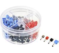 TRU COMPONENTS TC-11599332 Assortiment dembouts simples 0.75 mm², 1 mm², 1.5 mm², 2.5 mm² partiellement isolé gris, rouge, noir, bleu 200 pc(s)
