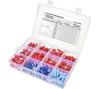TRU COMPONENTS TC-11894516 Assortiment de cosses à sertir 0.5 mm² 2.5 mm² rouge, bleu 575 pc(s)