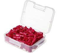 TRU COMPONENTS TC-11894520 Cosse clip Largeur daccouplement: 6.3 mm Épaisseur de contact: 0.8 mm entièrement isolé rouge 100 pc(s)