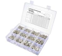 TRU COMPONENTS TC-11991844 Assortiment de cosses à oeillet non isolé 0.5 mm² 6 mm² argent 1440 pc(s)