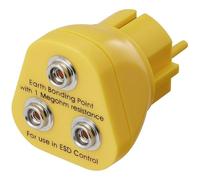 TRU COMPONENTS TC-12351668 Fiche mâle de mise à la terre 3x connecteur à bouton-poussoir 10 mm 1 pc(s)