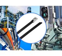 TRU COMPONENTS TC-12656600 Serre-câbles en acier 360 mm 4.6 mm AISI 316 avec revêtement 100 pc(s)