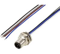 TRU COMPONENTS TC-12833192 Fiche encastrée pour capteur/actionneur M12 embase mâle 0.5 m Nombre de pôles: 5 1 pc(s)