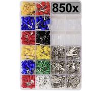 TRU COMPONENTS TC-13377256 Assortiment de cosses à sertir 0.5 mm² 6 mm² rouge, bleu, jaune, vert, blanc, transparent 85