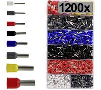 TRU COMPONENTS TC-13377260 Assortiment dembouts simples partiellement isolé multicolore 1200 pc(s)