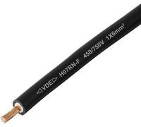 TRU COMPONENTS TC-13537068 Câble à gaine caoutchouc H07RN-F 1 x 6 mm² noir Marchandise vendue au mètre