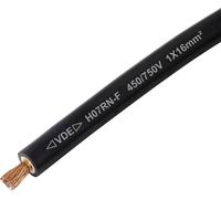 TRU COMPONENTS TC-13537076 Câble à gaine caoutchouc H07RN-F 1 x 16 mm² noir Marchandise vendue au mètre