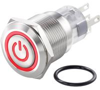 TRU COMPONENTS TC-7494524 TC-LAS1-AGQ-11ZET/R/12V/S Interrupteur antivandalisme 250 V/AC 3 A 1 x Off/On à accrochage rouge IP65 1 pc(s)