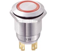 TRU COMPONENTS TC-8831256 LAS1-GQ-11E/R/12V Bouton-poussoir antivandalisme 250 V/AC 5 A 1 x Off/(On) à rappel rouge IP65 1 pc(s)