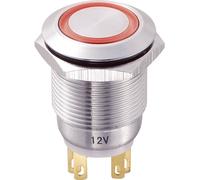 TRU COMPONENTS TC-8831256 LAS1-GQ-11E/R/12V Bouton-poussoir antivandalisme 250 V/AC 5 A 1 x Off/(On) à rappel rouge IP65 1 pc(s)