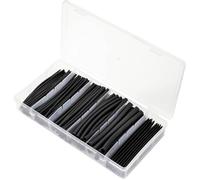 TRU COMPONENTS TC-9206232 Assortiment de gaines thermorétractables noir Taux de retreint:2:1 170 parties