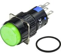 TRU COMPONENTS TC-9219048 Bouton-poussoir lumineux à rappel 250 V/AC 3 A 1 x On/(Off) à rappel vert (Ø) 18 mm IP65 1 pc(s)