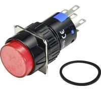 TRU COMPONENTS TC-9219052 Bouton-poussoir lumineux à rappel 250 V/AC 3 A 1 x Off/On à accrochage rouge (Ø) 18 mm IP65 1 pc(s)