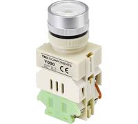 TRU COMPONENTS TC-9219088 Y090 Bouton-poussoir 250 V/AC 5 A 1 x On/(On) à rappel blanc (Ø) 30 mm 1 pc(s)