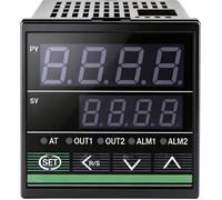 TRU COMPONENTS TC-CH102 PID Régulateur de température B, E, J, K, N, R, S, T, Pt100 -200 à 1820 °C SSR, Courant analogique (L x l x H) 82 x 48 x 48 mm