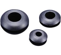 TRU COMPONENTS TC-GMR1410203 Passe-câbles ouvert Ø max. des bornes 10.5 mm Epaisseur de plaque (maxi) 3.4 mm PVC noir 100 pc(s)