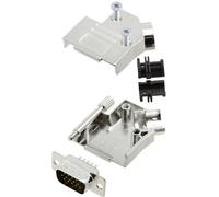 TRU COMPONENTS TCD45ZK09HDP15K 7708652 Kit embase SUB-D mâle 45 ° Nombre de pôles: 15 fût à souder 1 pc(s)