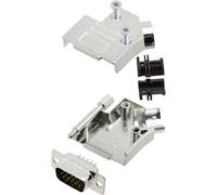 TRU COMPONENTS TCD45ZK09HDP15K 7708652 Kit embase SUB-D mâle 45 ° Nombre de pôles: 15 fût à souder 1 pc(s)