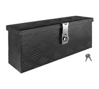 Boîte à Timon Noir Boîte à outils Caisse de camion Boîte en Aluminium Box de remorque avec couvercle Verrouillable Boîte de Transport Rangement D015 trucky