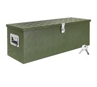 Trucky Boîte à Timon Vert Boîte à outils Caisse de camion Boîte en Aluminium sélection Box de remorque avec couvercle Verrouillable Boîte de Transport Rangement