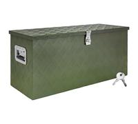 Trucky Boîte à Timon Vert Boîte à outils Caisse de camion Boîte en Aluminium sélection Box de remorque avec couvercle Verrouillable Boîte de Transport Rangement