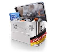 Boîte en alu couvercle Argentée 30l Boîte métal transport Trucky