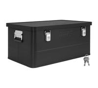 Trucky Boîte en aluminium avec couvercle Sélection Noire Boîte en Alu Coffre à outils Boîte métallique Boîte de rangement en aluminium Boîtes Verrouillables Coffre métallique, Sélection Boîte:Boîte 4