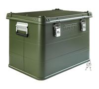 Boîte en aluminium avec couvercle Vert 75 litres Boîte en métal Boîte de transport Boîte de rangement Verrouillable trucky