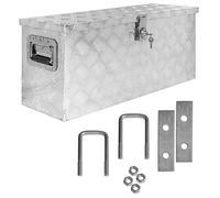 Trucky Truck Box Caisse de Transport Remorque Boîte à Outils Chequer Plaque en Alu D055 y compris matériel de montage